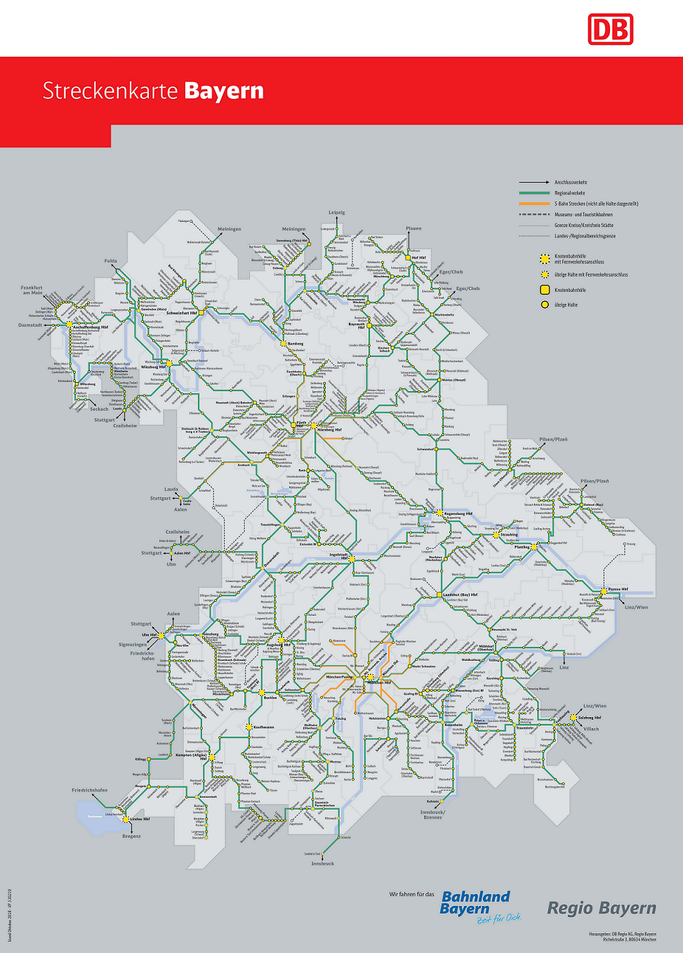 Streckenkarte Bayern